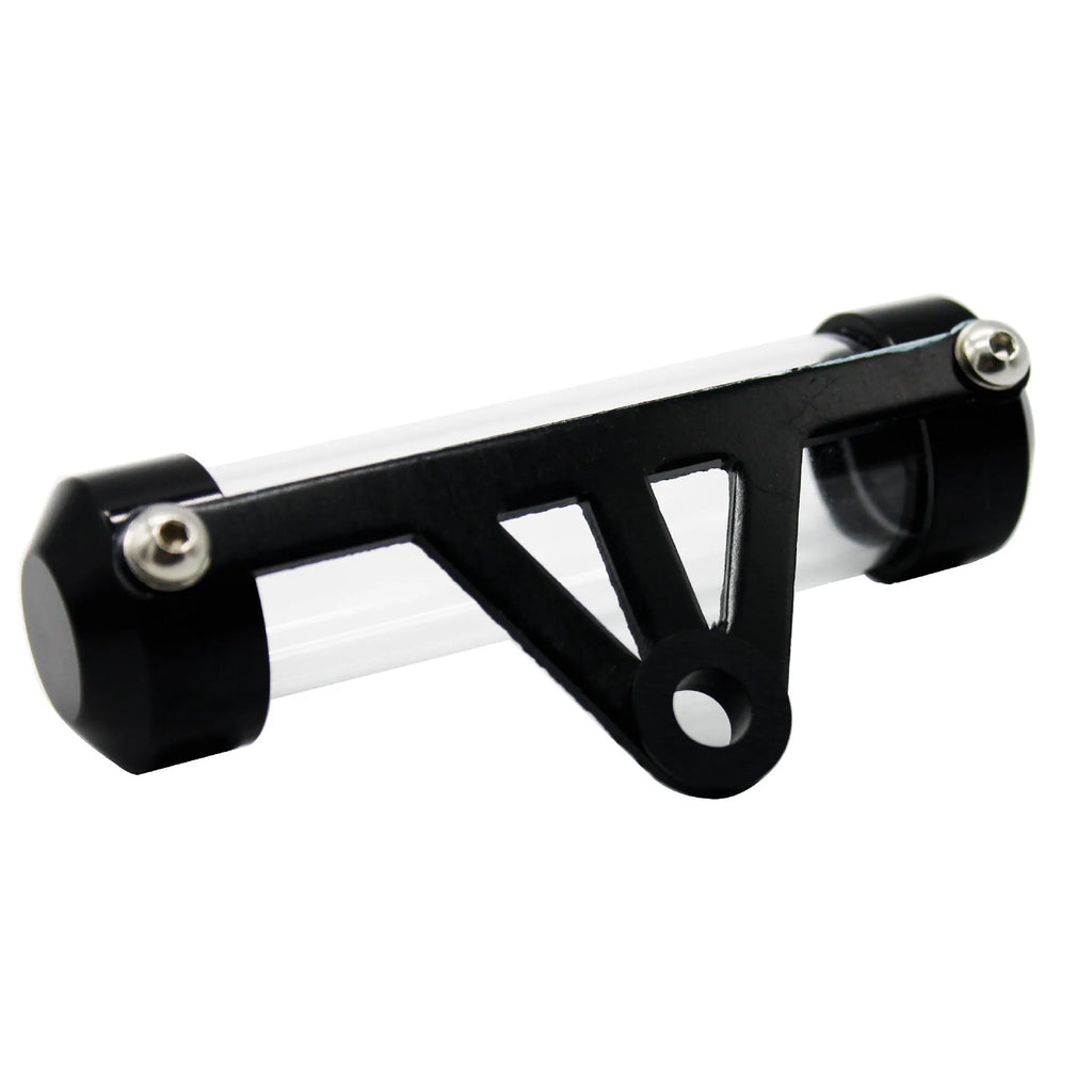 Aluminium motorcycle tax bill tube 115mm length in black, blue, red, and silver for paper licence plate storage