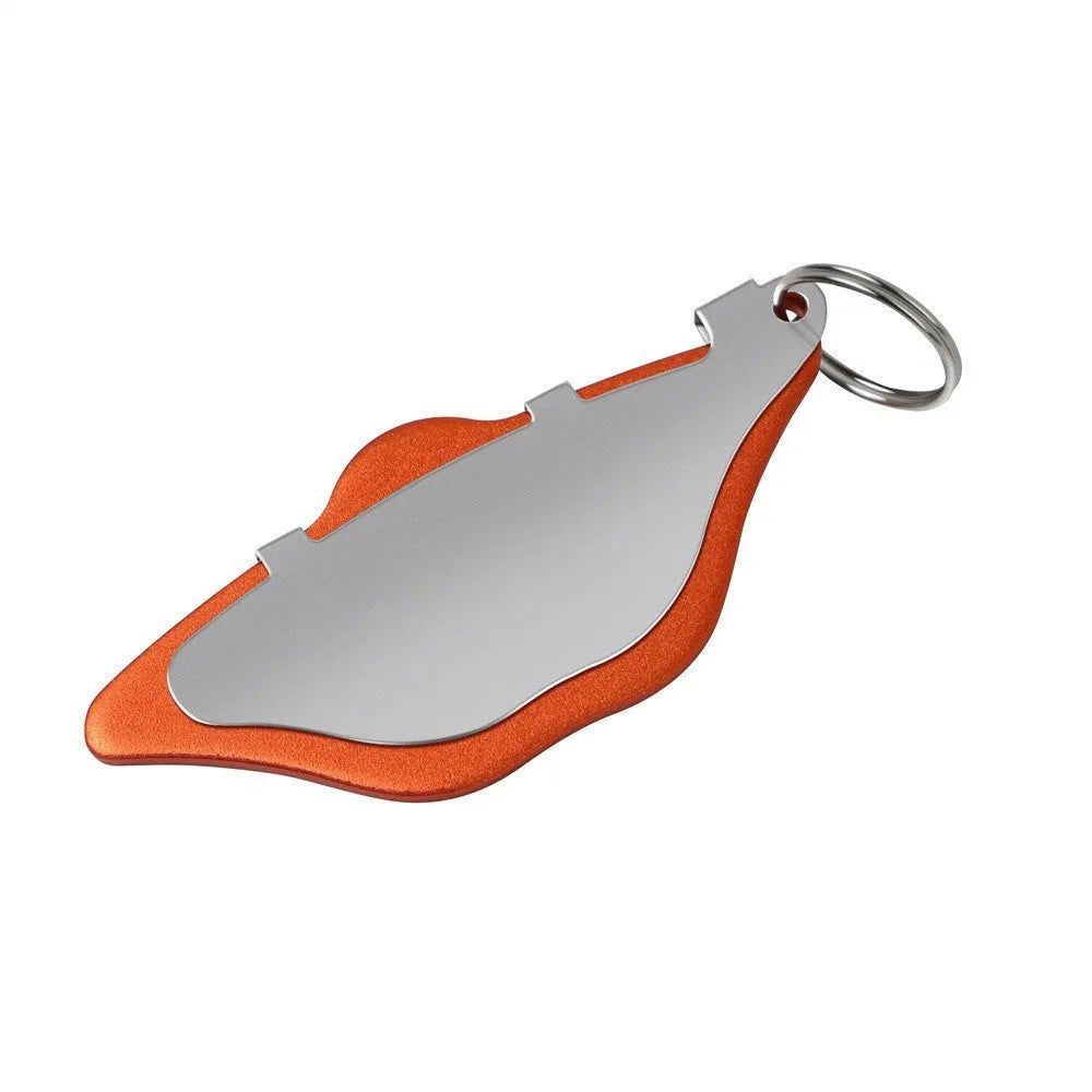 Mountain bike scratch-proof disc brake pads in black and orange colours with adjustment flap.