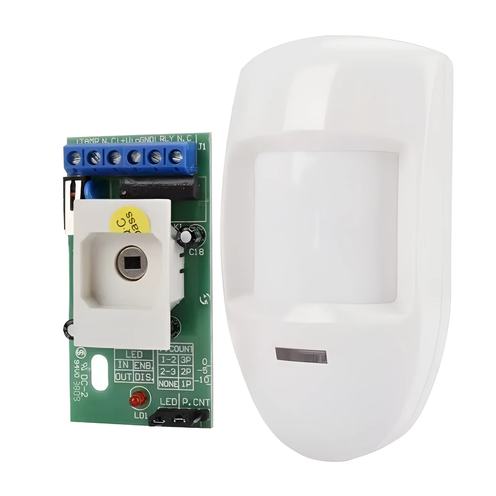 White wired PIR motion sensor wall-mounted passive infrared detector with 120 degree detection angle