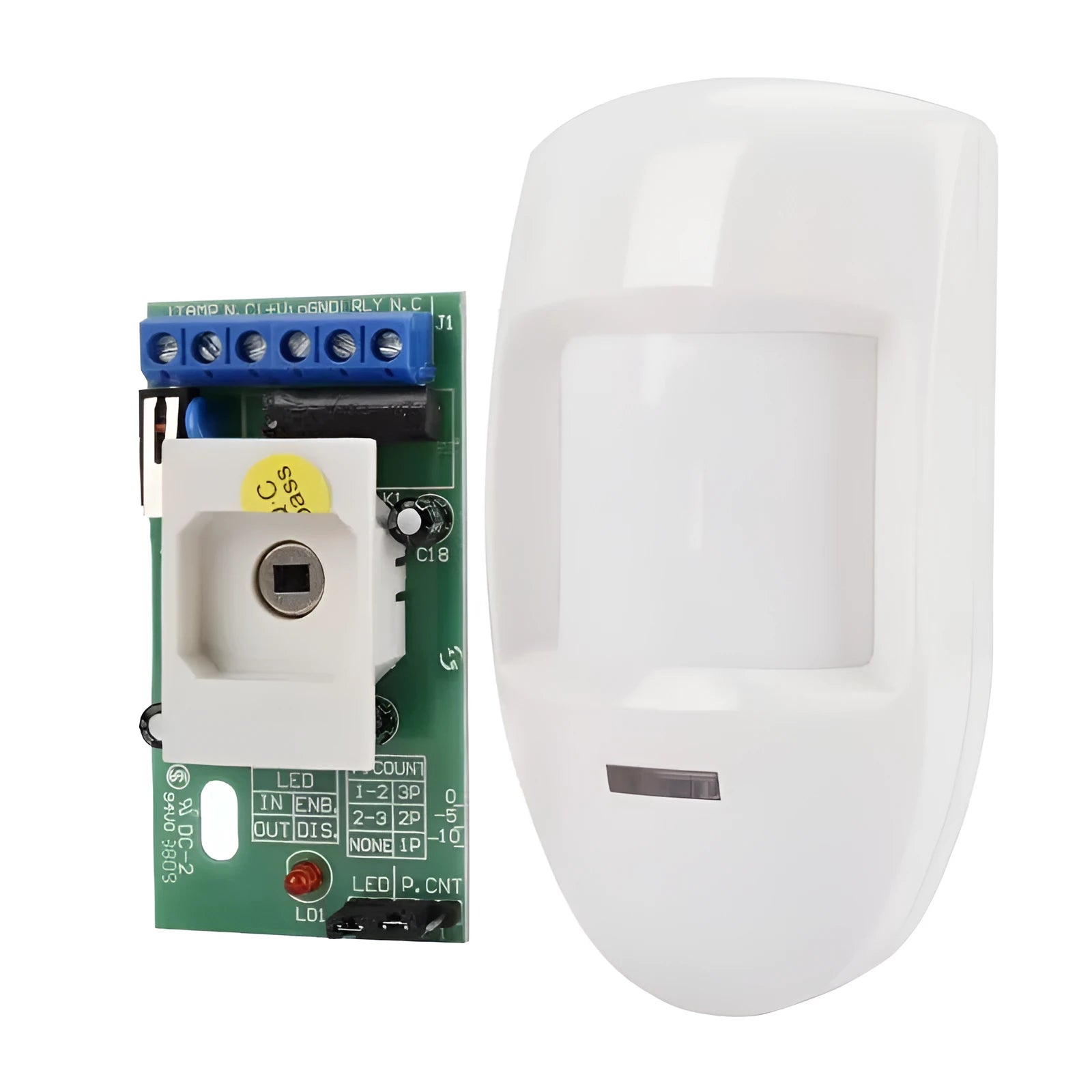 White wired PIR motion sensor wall-mounted passive infrared detector with 120 degree detection angle