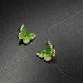 Chinese style geometric petal earrings in electroplated zinc alloy for women