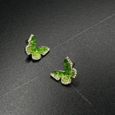 Chinese style geometric petal earrings in electroplated zinc alloy for women