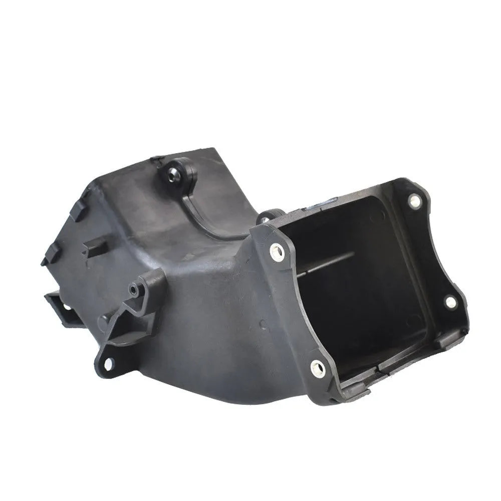 Black polymer ventilation pipe for Yamaha motorcycle intake, showing scale with 280mm length.