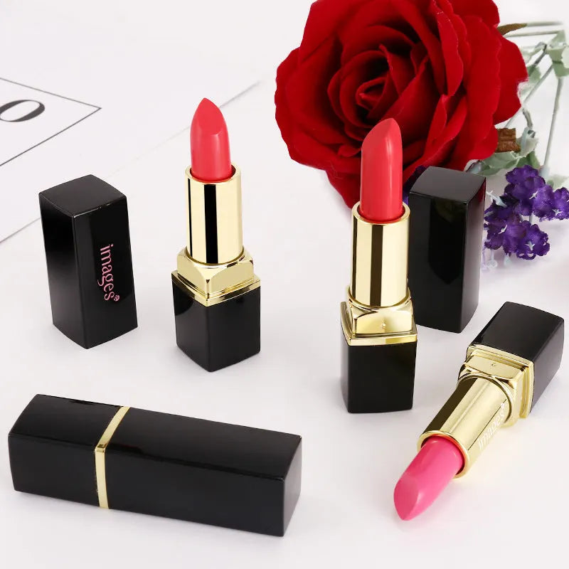 Moisturising lipstick lip gloss stick in choice of 10 colours including coral red and barbie pink