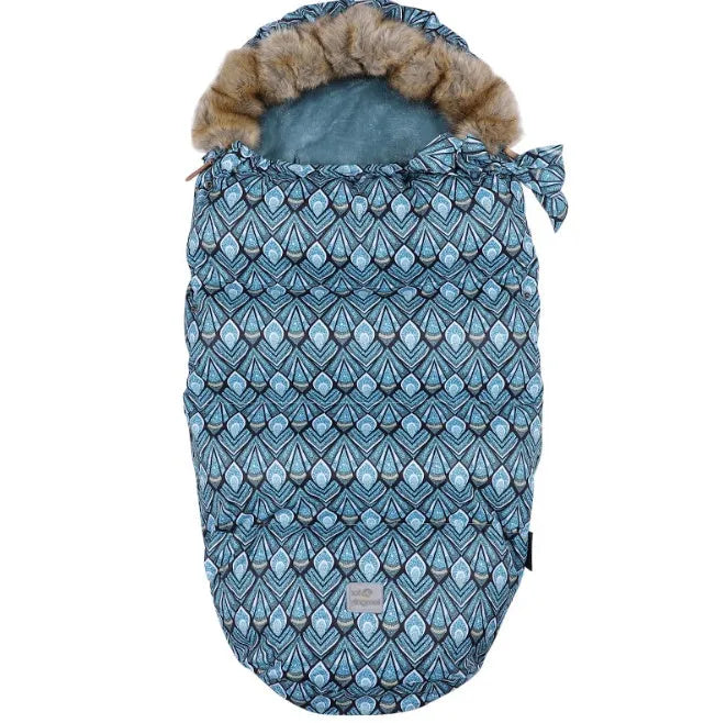 Baby stroller sleeping bag in down cotton fill, polyester fibre outer, 46x95x8cm, suitable for cold weather walks