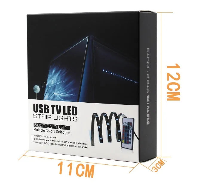 USB LED TV background light strip with colour temperature A B options and lengths 0.5M 1M 2M
