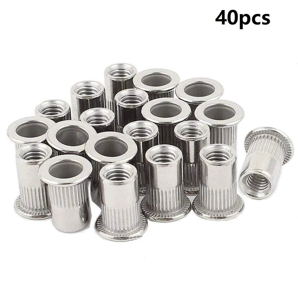 304 stainless steel flat head threaded rivet nut with 5/16-18 UNC thread