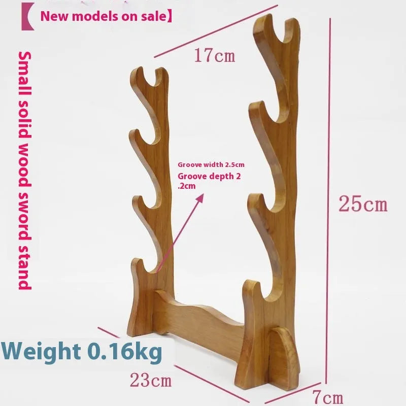 Handmade Chinese style wooden bracket shelf with multiple display layers in wooden construction