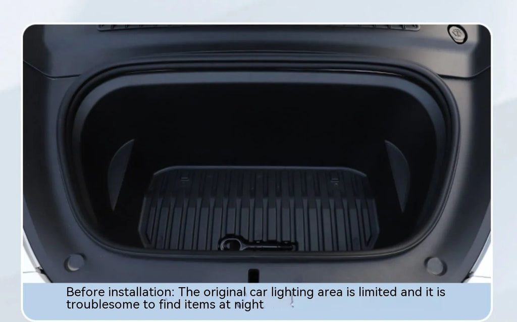 Tesla Model 3 and Y front centre console ambient lighting kit in soft silicone with three colour options.