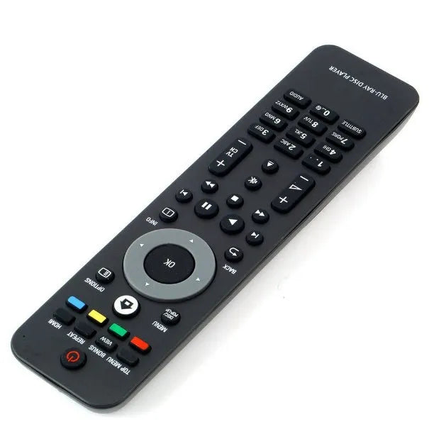 Universal remote control for PHILIPS Blu-ray disc player, black plastic, 18.5 x 4.7cm, compatible with BDP7500 models