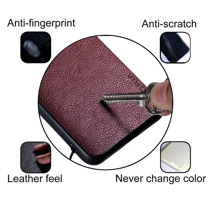Google Pixel phone case with lychee skin texture in business design