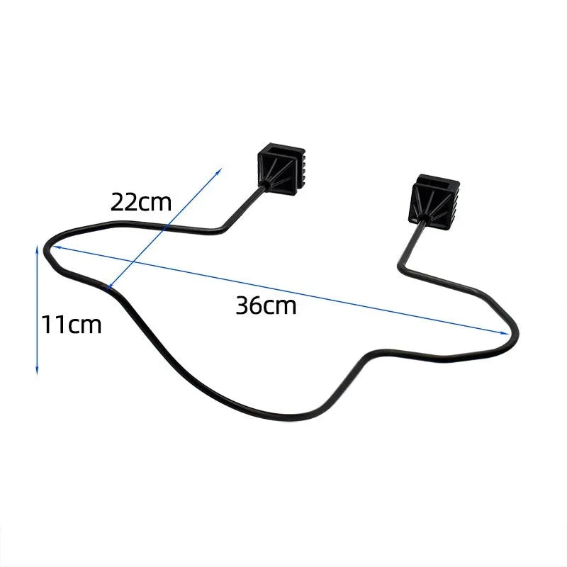 Black metal hat bracket for car visor or headrest cap display and storage