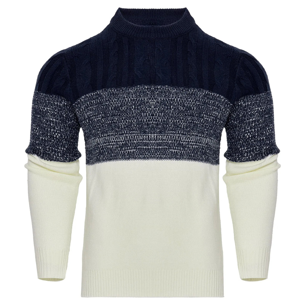 Men's knitted long-sleeved pullover sweater for autumn and winter wear