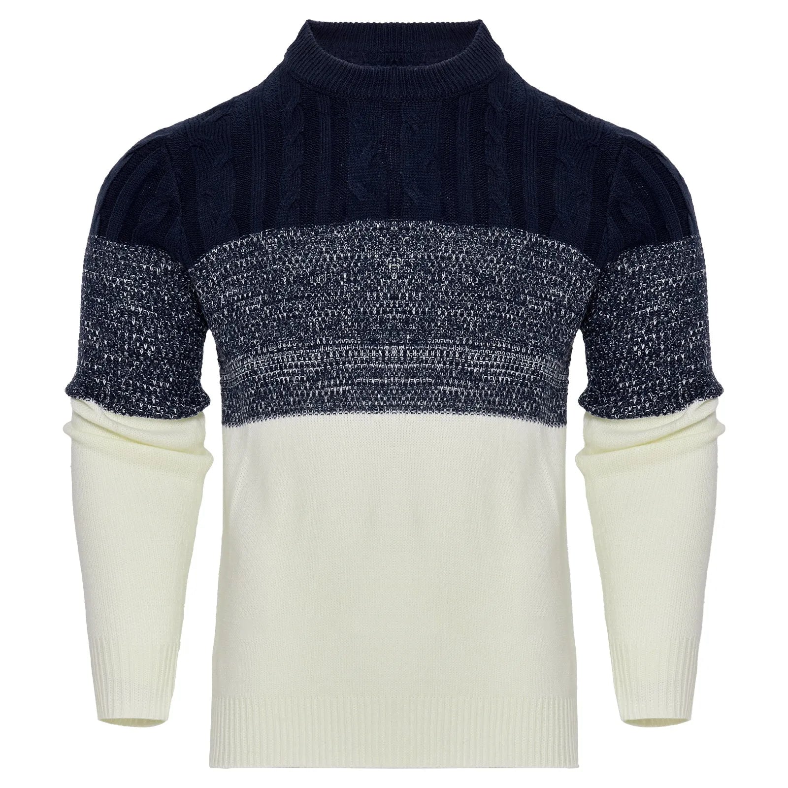 Men's knitted long-sleeved pullover sweater for autumn and winter wear