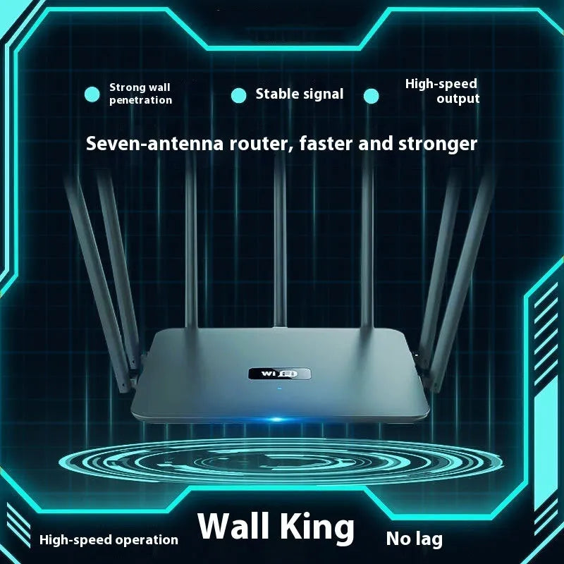 Black or white dual-band Gigabit router with through-wall WiFi coverage for whole home internet