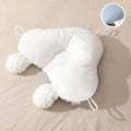 Babies shaping pillow with cotton cover and polyester fibre fill in blue Tencel pearl cotton