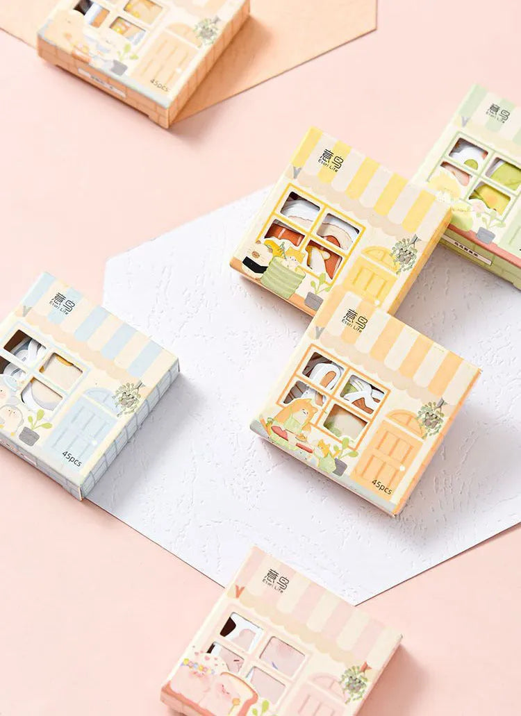 Penguin-themed account stickers with cute naive designs for financial record decoration