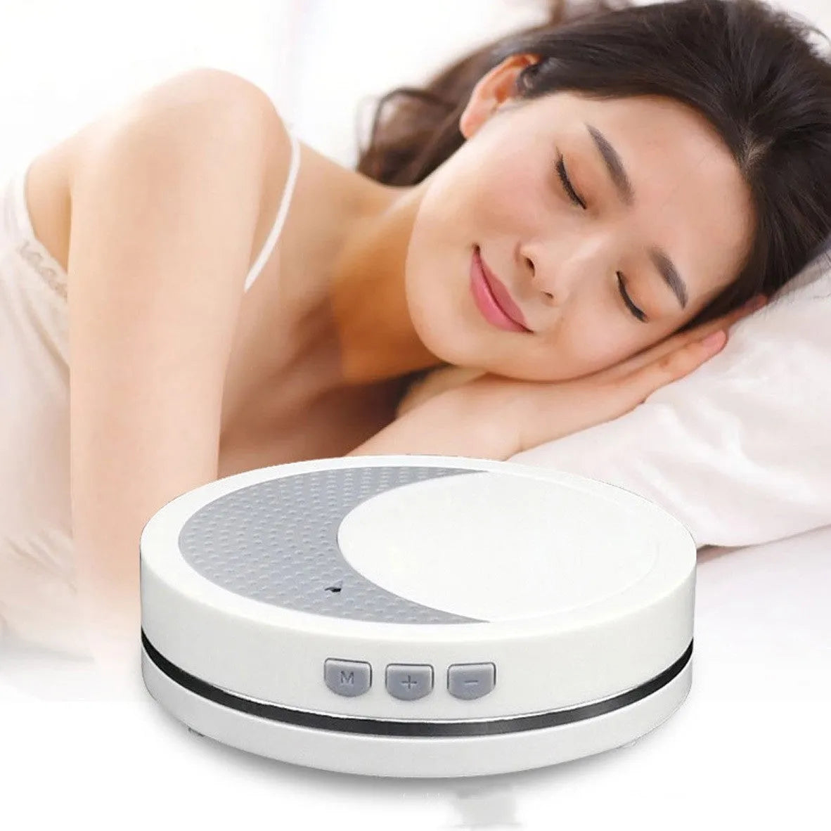 White ABS plastic sleep aid instrument with USB plug-in power connection