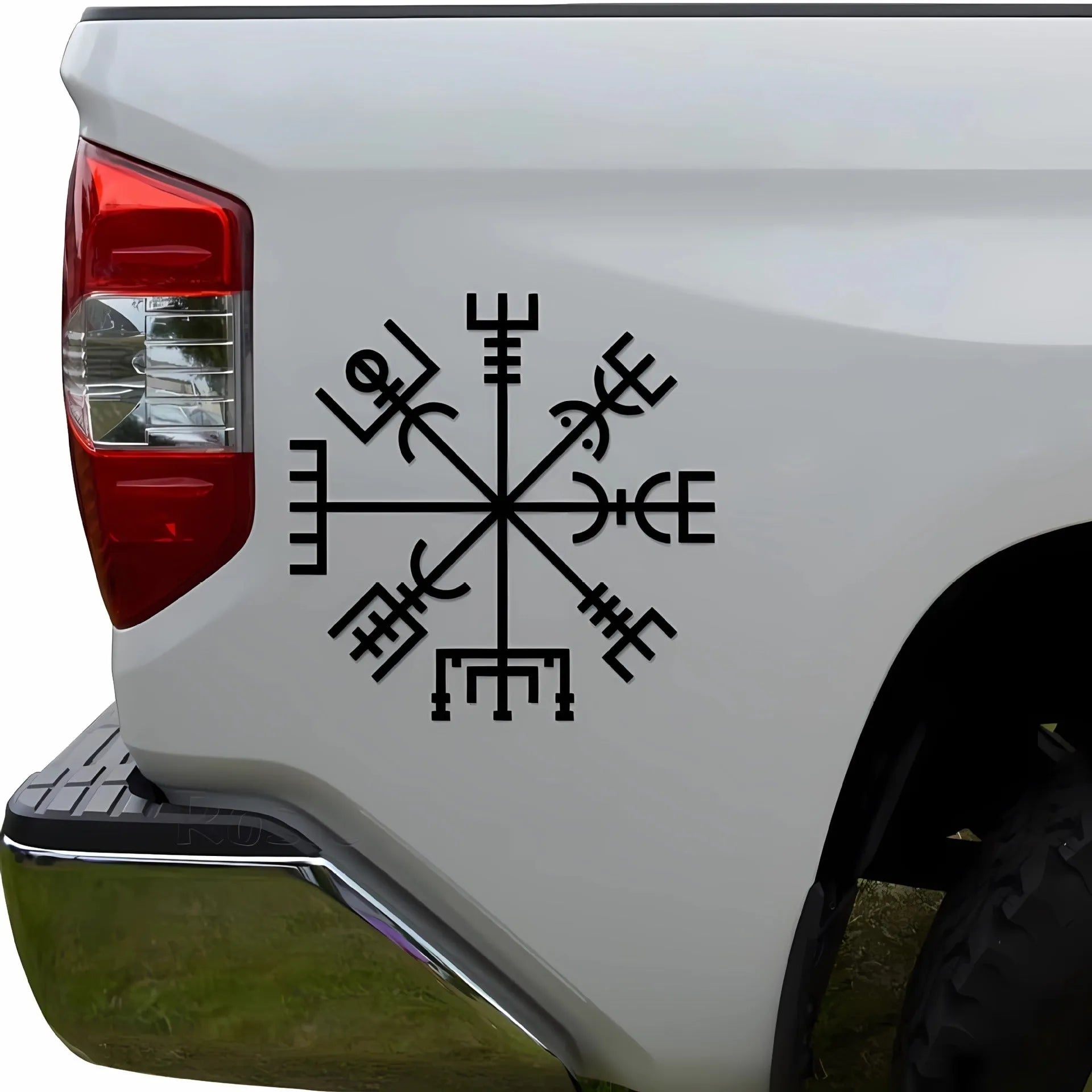 Square 13x13cm vegetarian-themed notebook design vinyl sticker for car body or glass.