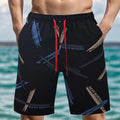 Man wearing loose-fit light grey casual summer shorts with a micro-elastic waistband.