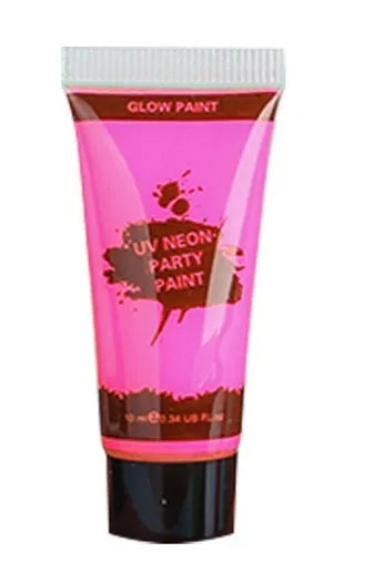 25ml pot of neon green face and body paint, labelled as safe and non-toxic gouache.