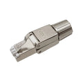 CAT6A metal shrapnel type punch-free shielded modular plug 74x14.5x11.5mm