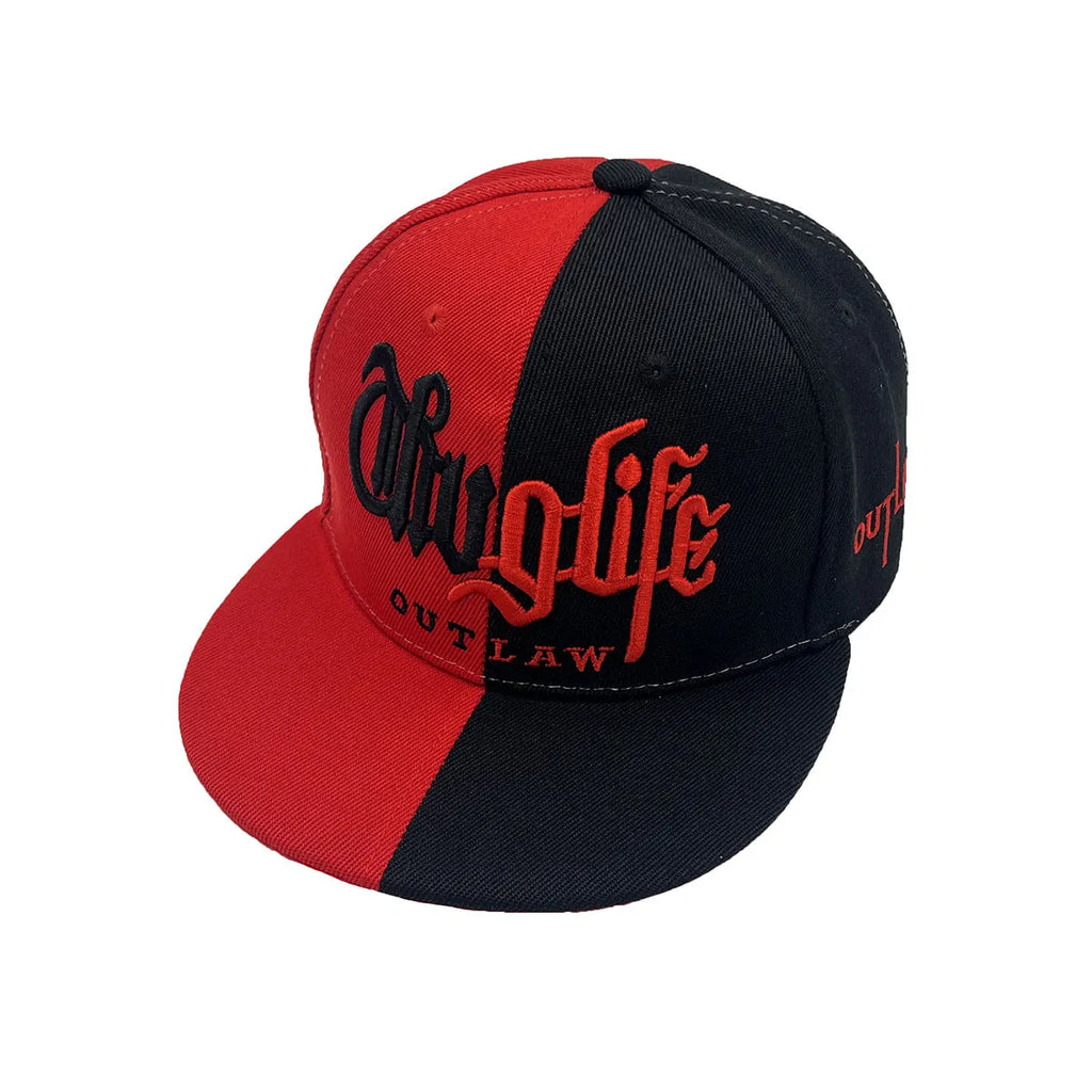 Embroidered letters two-colour street hip hop hat dome crown polyester adult 56-60cm outdoor