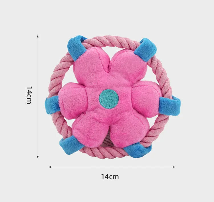 Blue animal-shaped squeaker chew toy for dogs measuring 10 cm x 8 cm