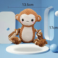 Lion and monkey plush squeaky dog toys bundle for medium large dogs