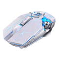 Silver Eagle A7 silent rechargeable wireless mouse in black frosted finish with electroplated double-wing flanks