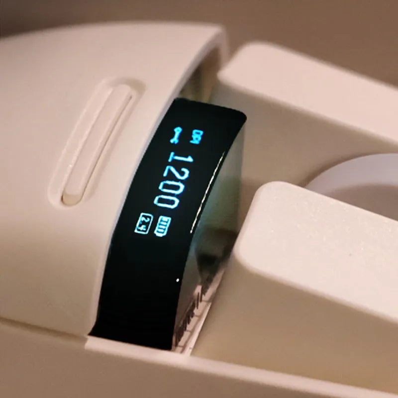 Xiaoqiao wireless mouse in tofu colour showing seven-button layout and Type-C charging port.