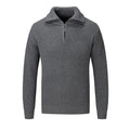 Men's loose fit solid colour pullover sweater for autumn and winter casual wear