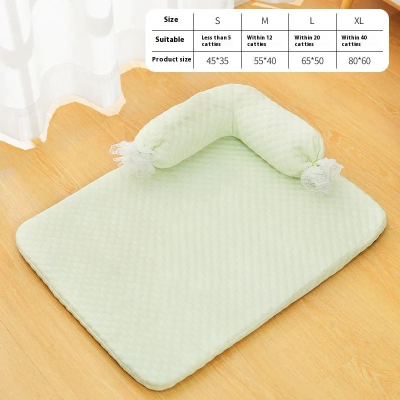 Candy color dog mat in blue candy pad style for small to large dogs up to 40kg