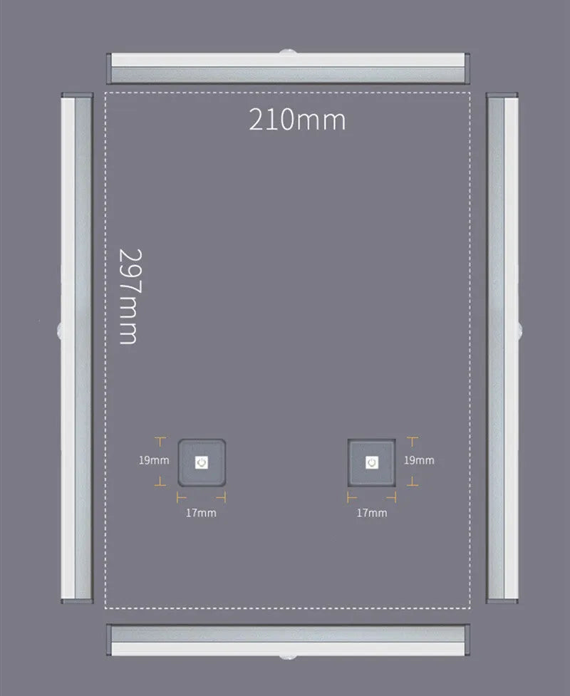 USB rechargeable magnetic LED closet light with motion sensor on a metal surface.