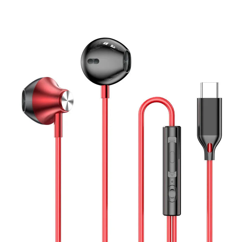Digital decoding extra bass wired headset with mic, inline control, 1.2m cable, ABS, multiple colour options