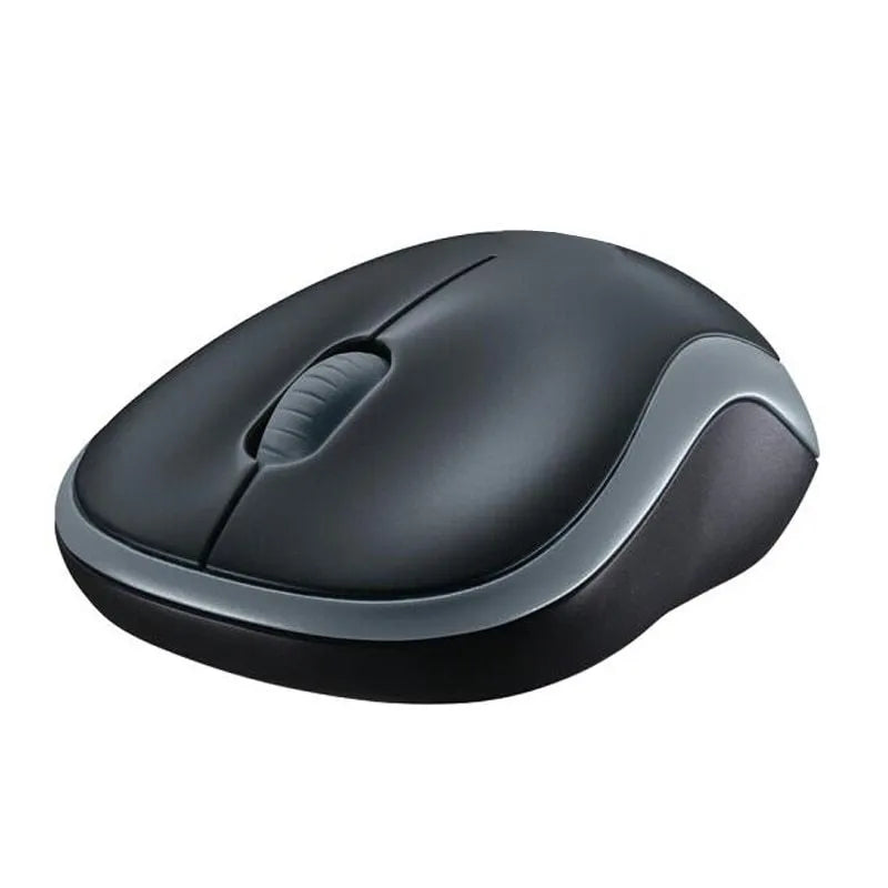 Compact wireless mouse in blue with 1200dpi optical sensor and USB receiver for desktop and notebook use