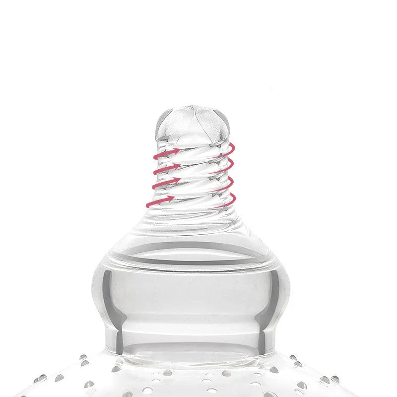 Nursing nipple protectors in transparent and petal colours for breastfeeding assistance
