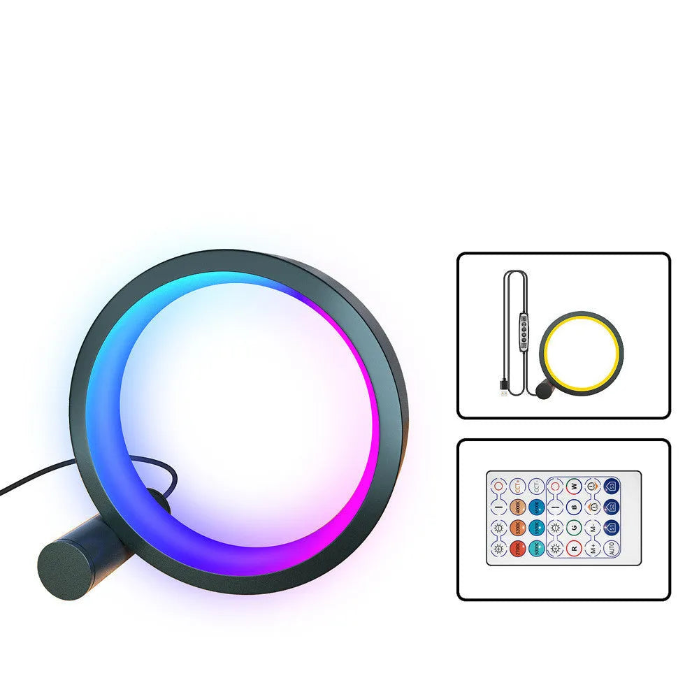 Aluminium alloy smart LED night light with music rhythm induction in 6-inch or 10-inch sizes