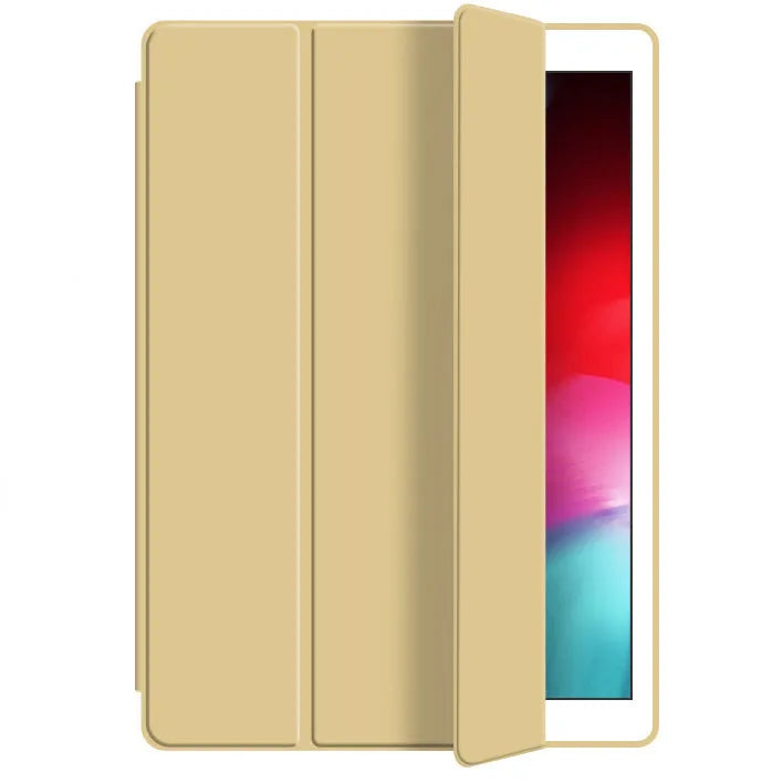 Tri-fold protective cover case for iPad Mini Air Pro in Noble Black, showing back shell and folded stand
