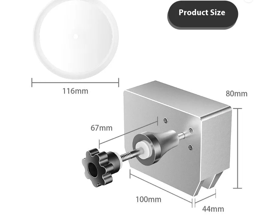 Compact benchtop ultrasonic cleaning machine for vinyl records and electronic boards.