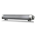 Echo Wall Sound Bar with Bluetooth, FM radio, and remote control in black finish, measuring 420mm length