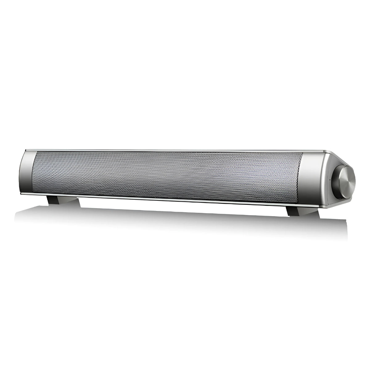 Echo Wall Sound Bar with Bluetooth, FM radio, and remote control in black finish, measuring 420mm length