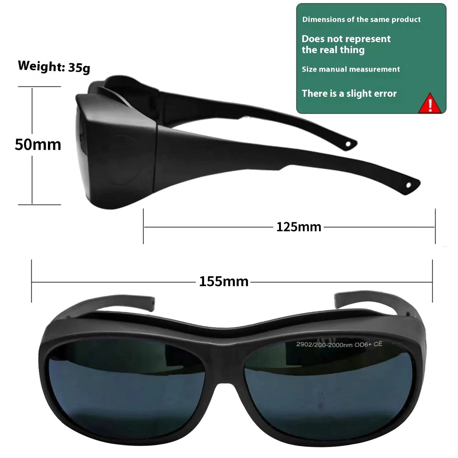PC laser protection goggles for photon skin rejuvenation with cleaning cloth.
