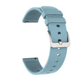 Micro Engraved P8 silicone watch strap 20mm in black with straight interface, buckle, and standard watch needle