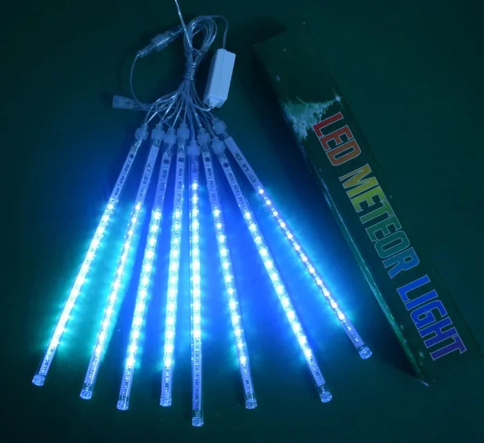 Wasserdichte blaue LED Meteorschauer Lampe für Außendekoration an einer Hauswand