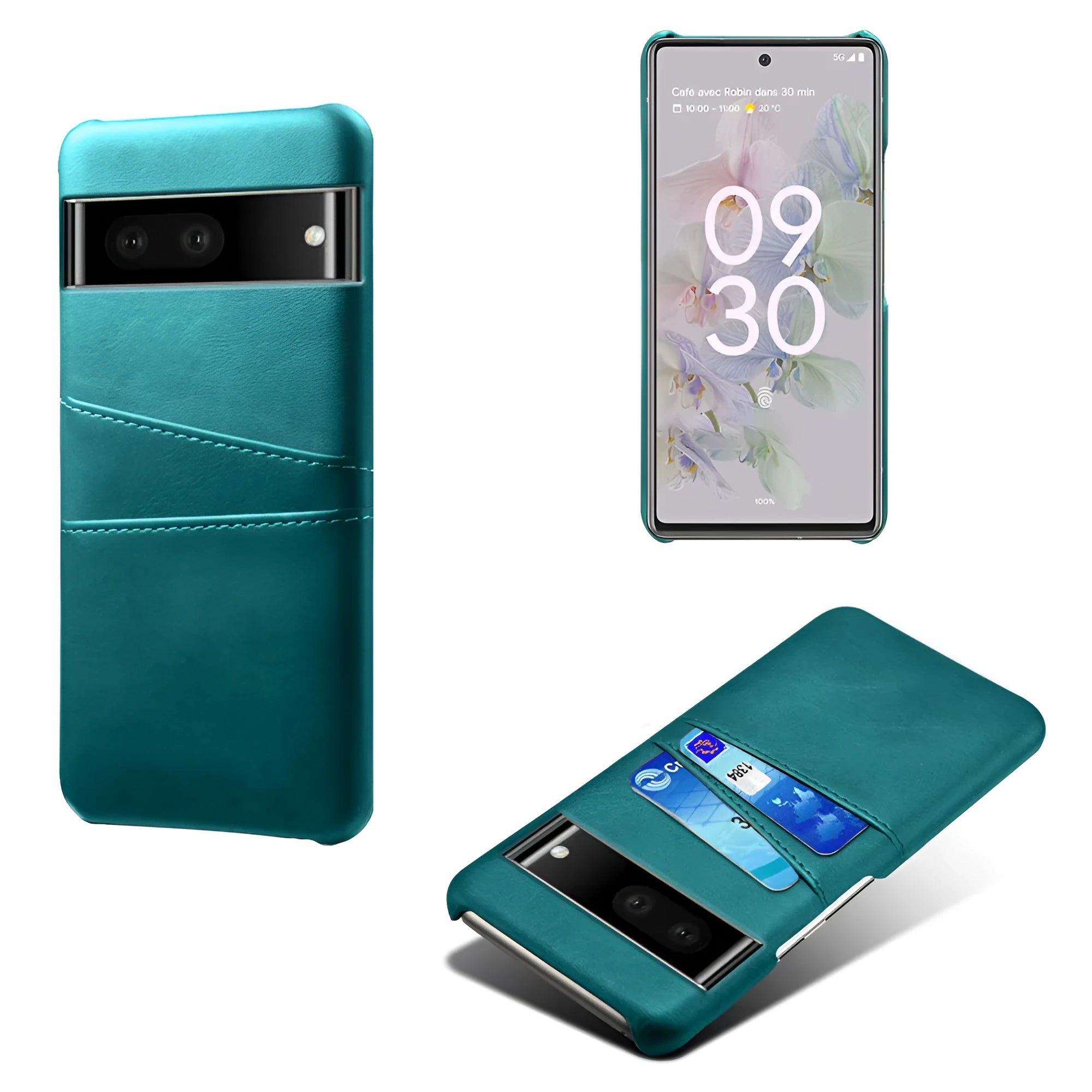 Calf pattern PC leather phone case for Google Pixel7 with card slot, available in multiple colours