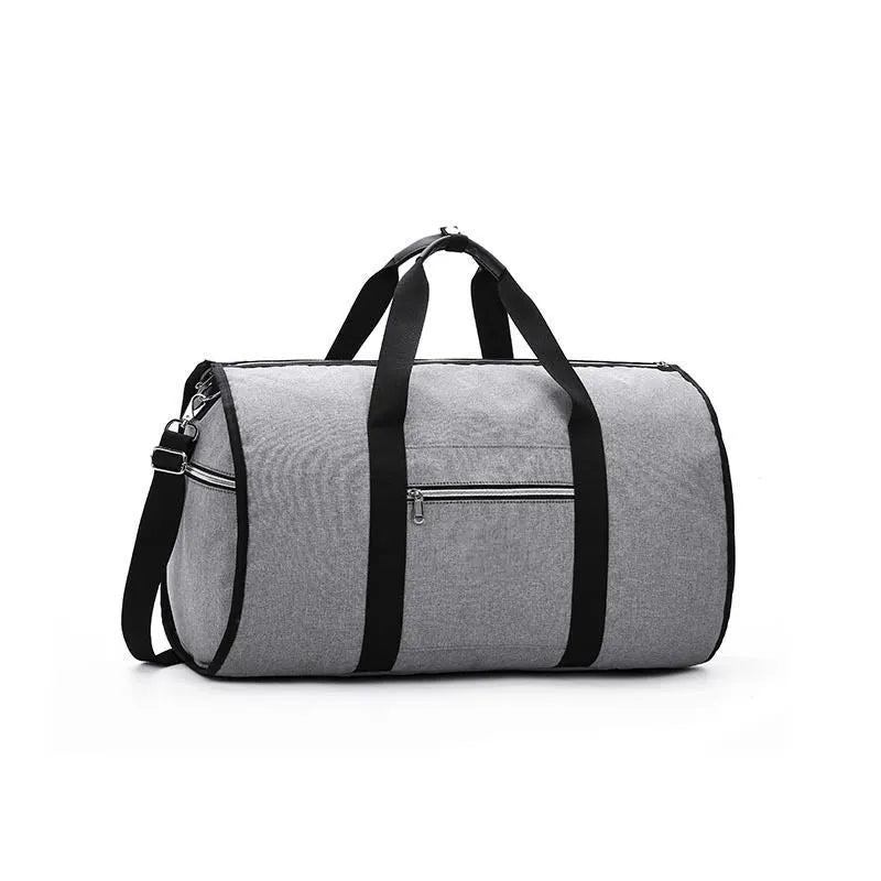Medium cylinder-shaped travel holdall in oxford cloth, shown in one of four colour options.