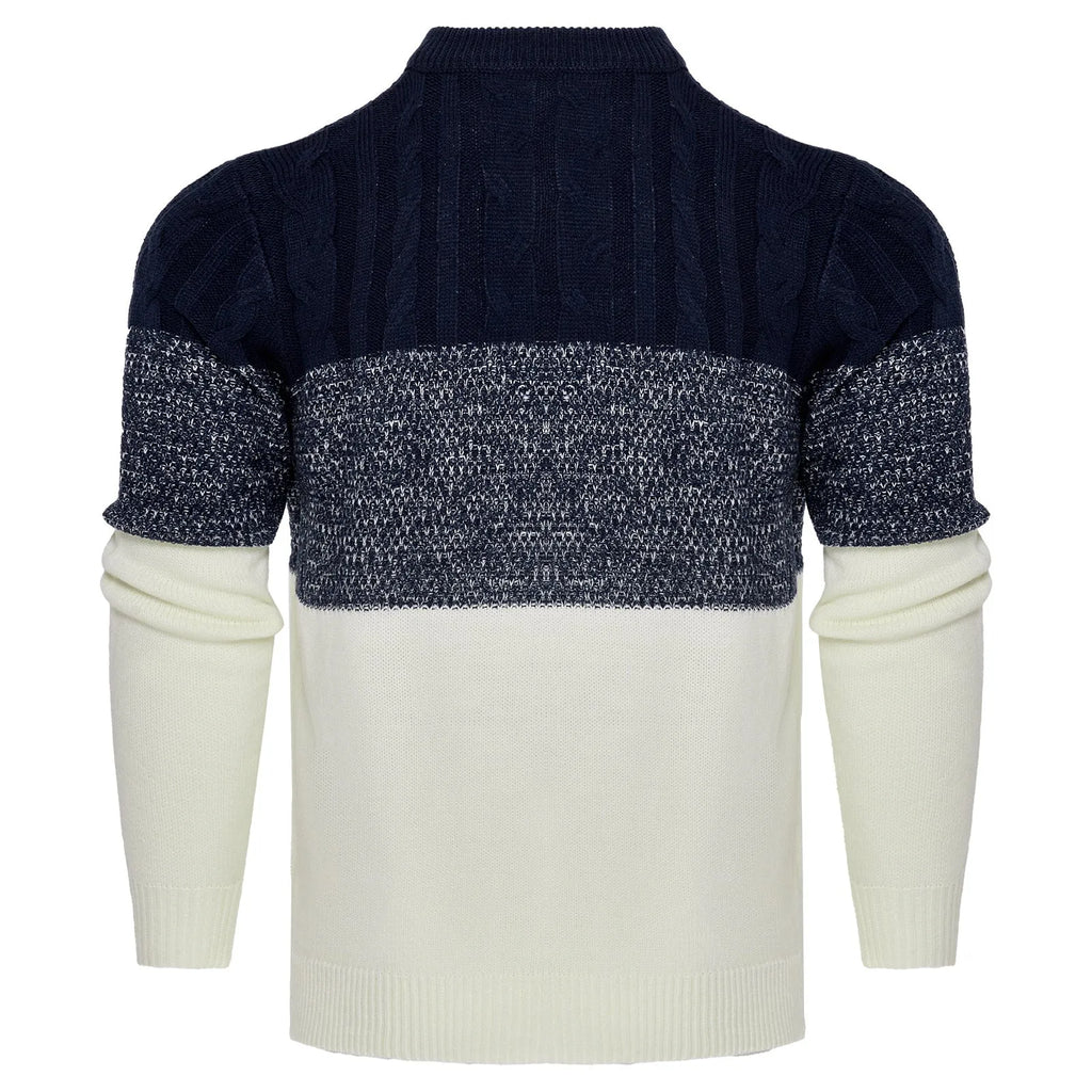 Men's knitted long-sleeved pullover sweater for autumn and winter wear