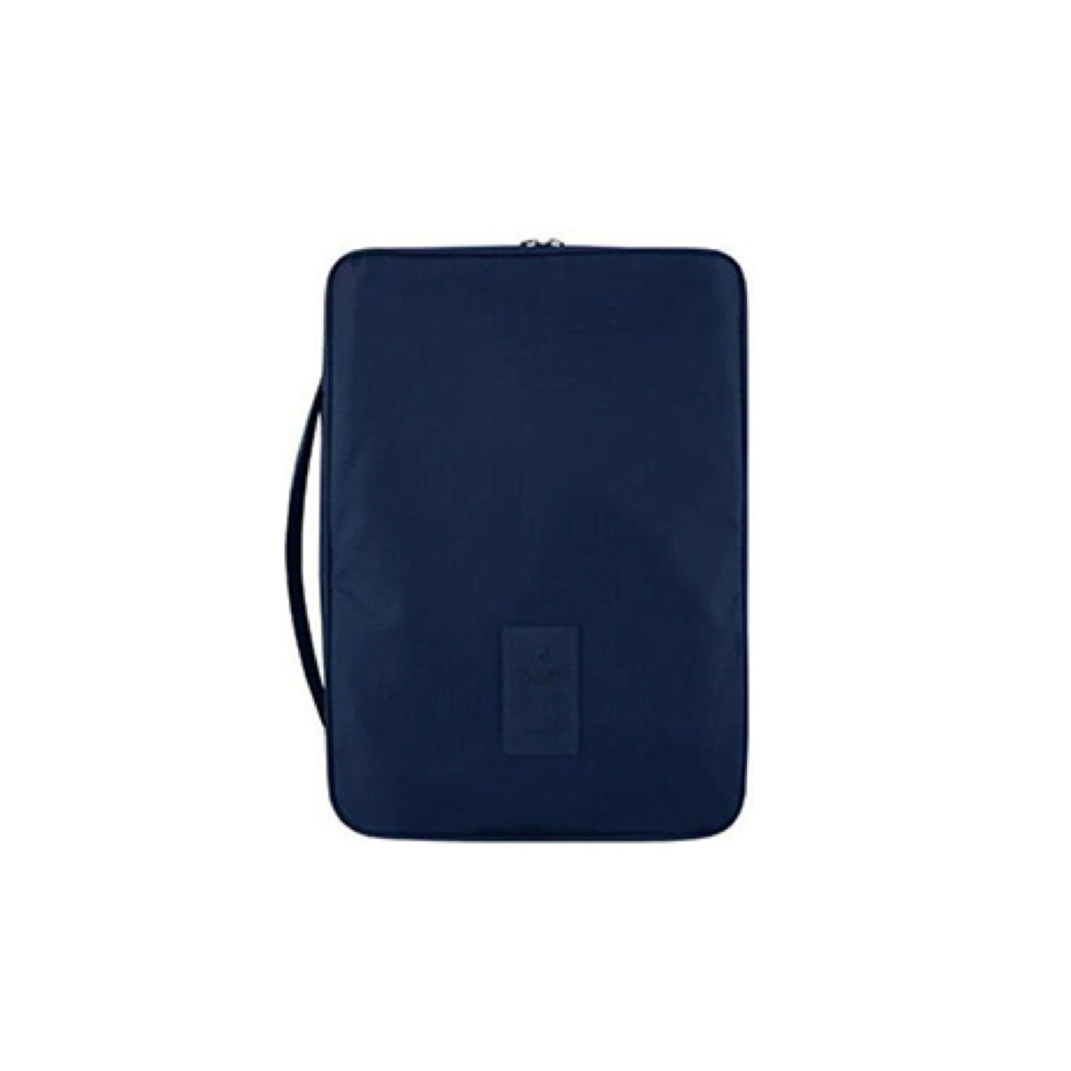 Nylon business travel organiser handbag in navy with multiple compartments for laptop and documents