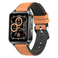 Multi-sport watch with tempered glass touchscreen showing health metrics on display
